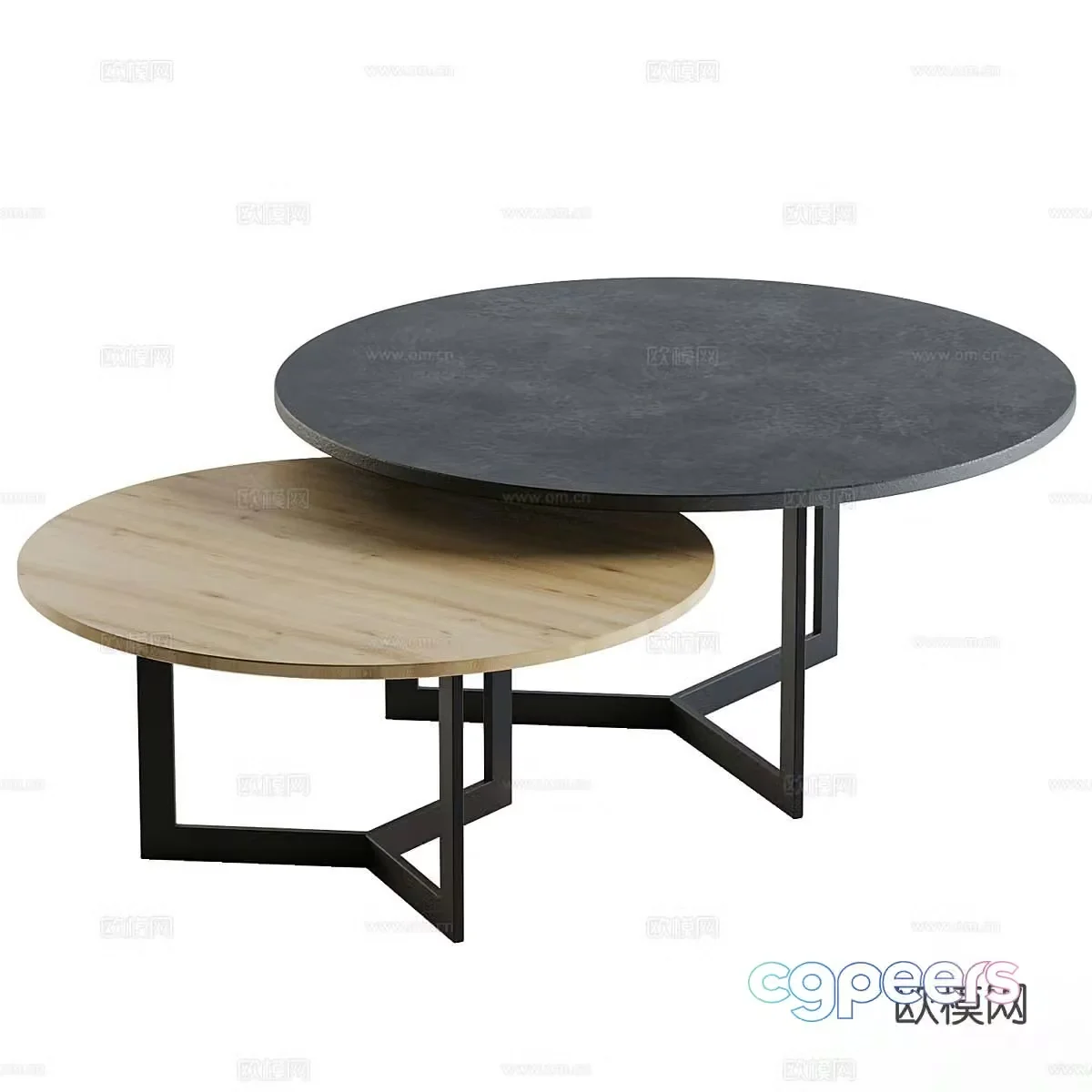 TREKU wabi-sabi coffee table mother-and-child coffee table 3D model
