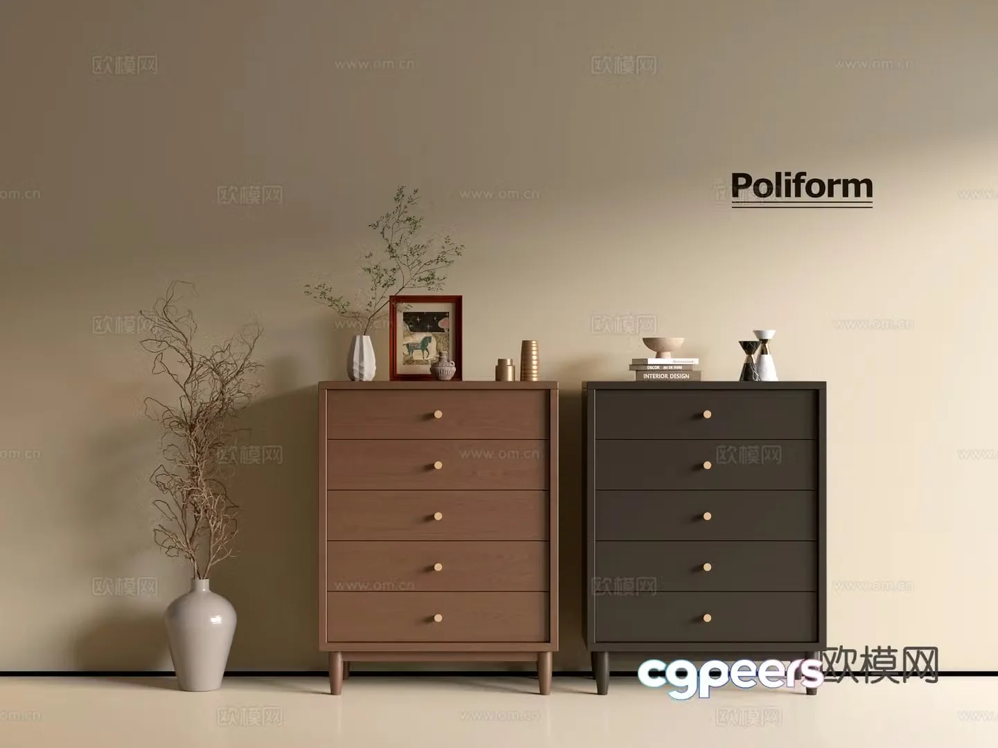 Modern wood grain cabinet ins wind minimalist wind cabinet whole cabinet sideboard balcony cabinet storage 3D model