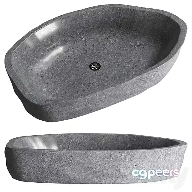3ds Max Free – River Stone Sink