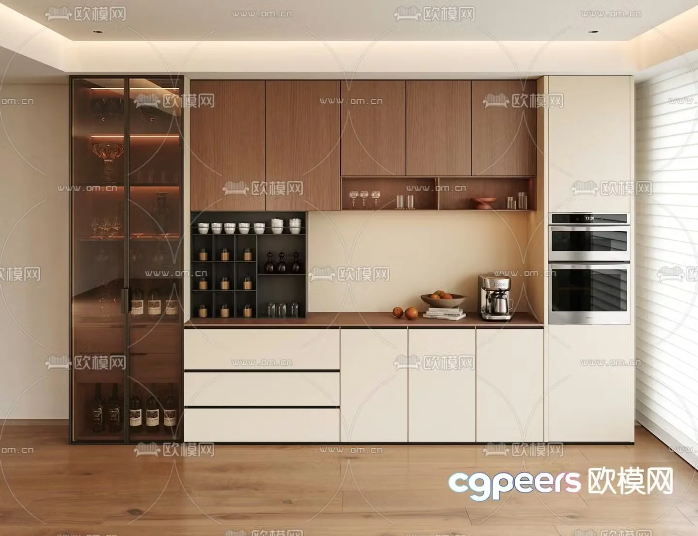 Poliform sideboard wine cabinet display cabinet 3d model