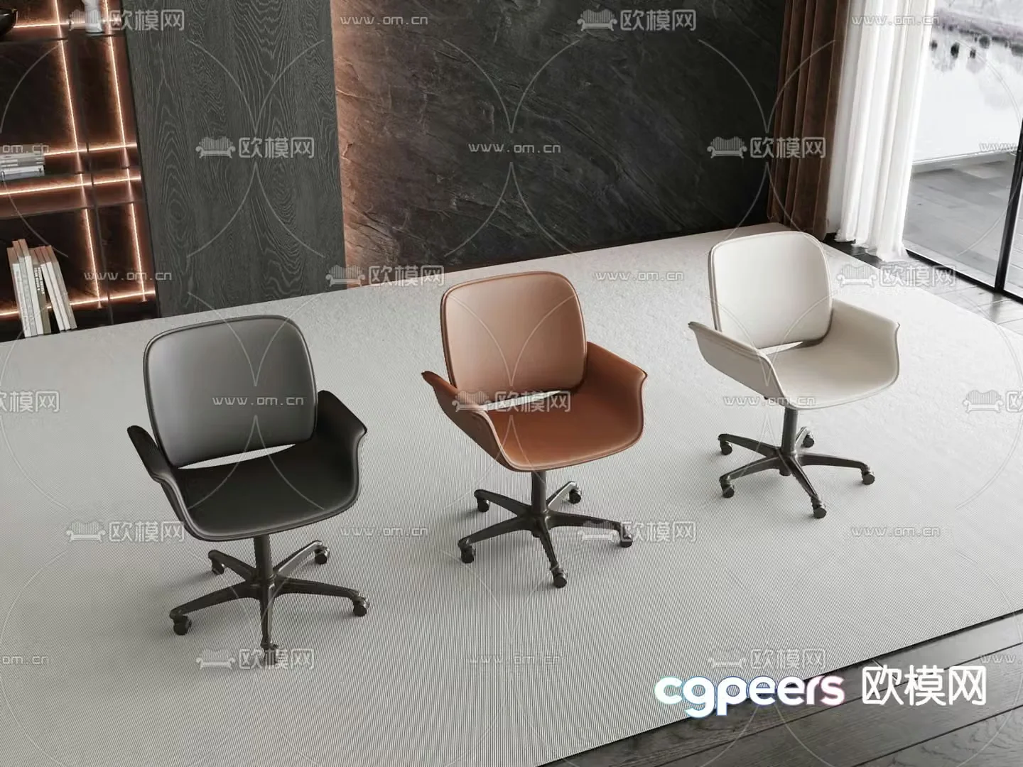 Swan chair office chair conference chair training chair class chair 3D model