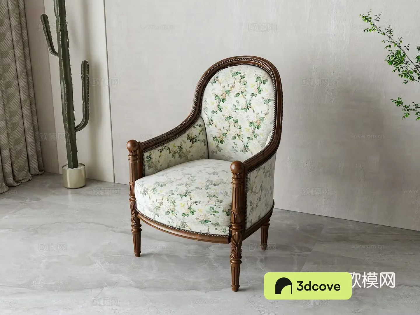 American casual chair 3d model