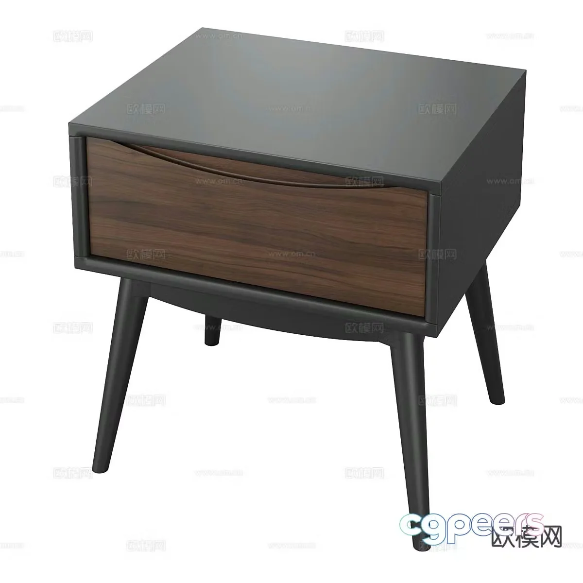 Nordic simple bedside table 3d model