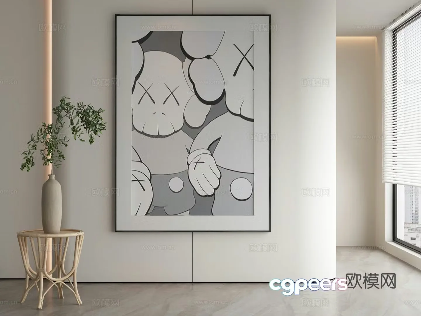 Modern decorative painting 3d model