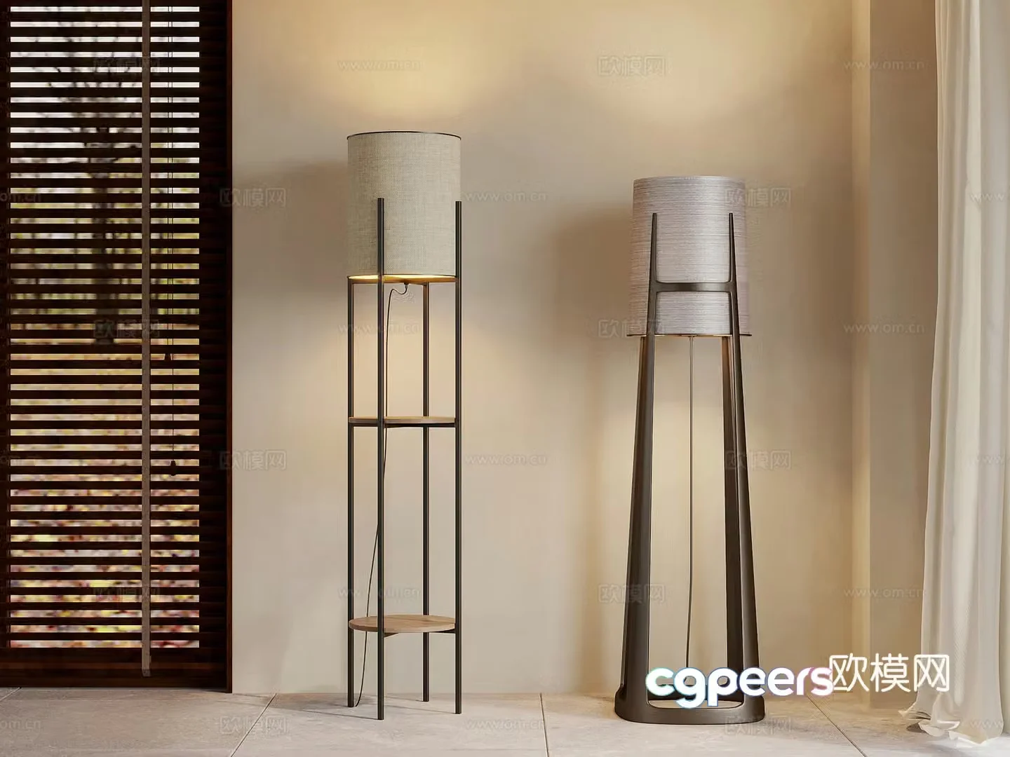 03 Floor Lamp New Chinese Floor Lamp 3D Model