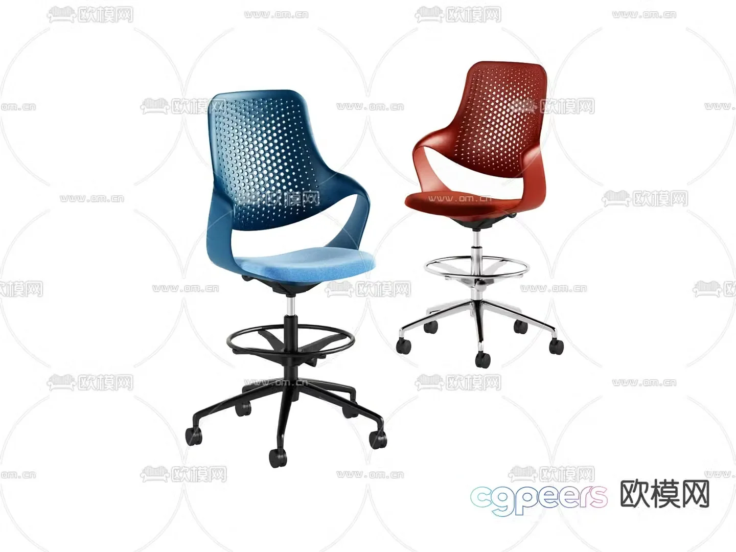 Staff chair office chair 3d model