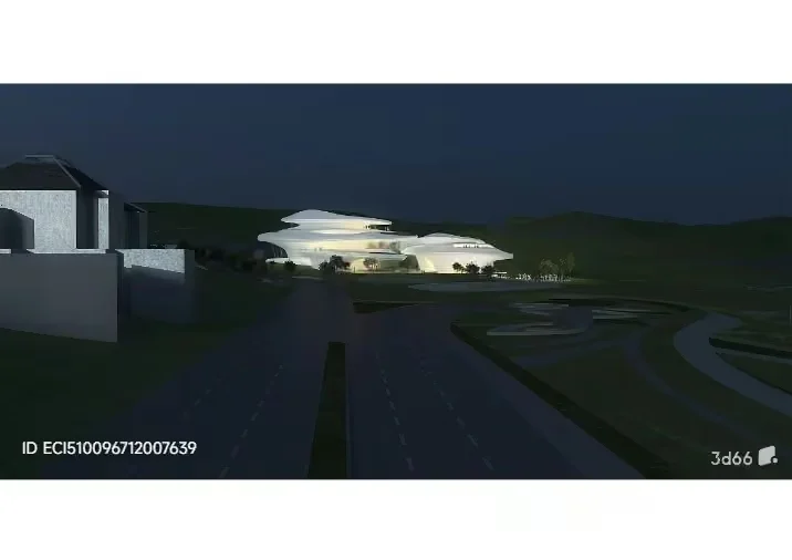 A 3D Rendering Of A Futuristic Building 3D Model – 6282 – VRAY Render