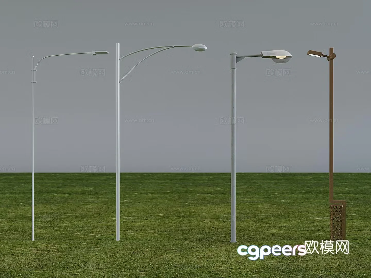 Outdoor lights high pole street lights landscape street lights pole lamp post 3D model