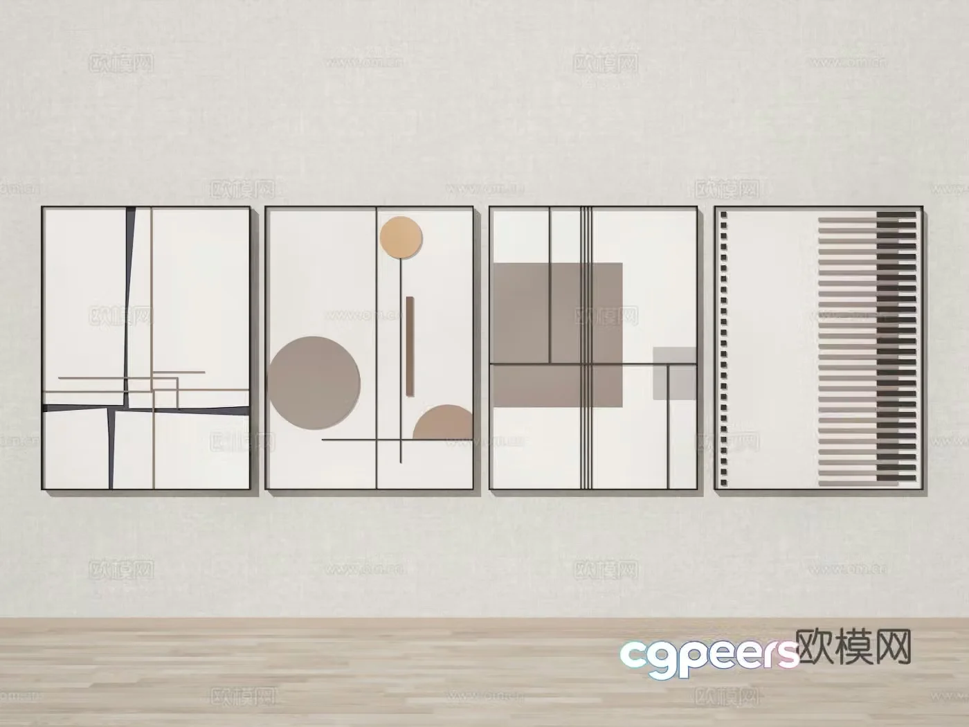 3D model of hanging painting