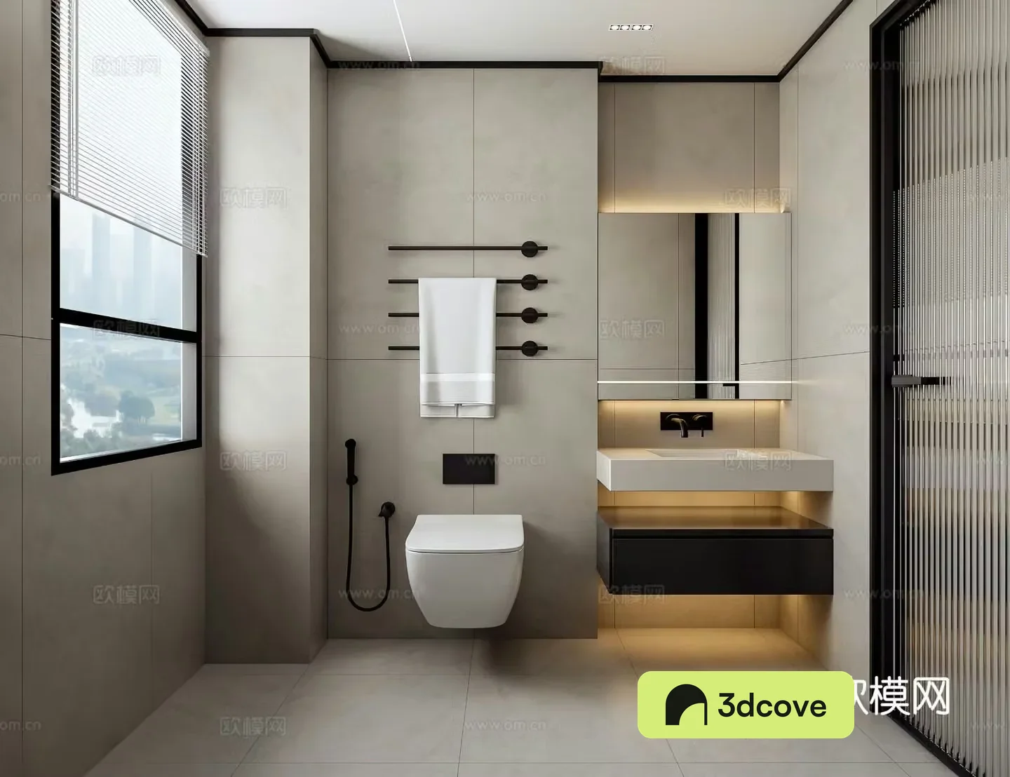 Modern minimalist bathroom