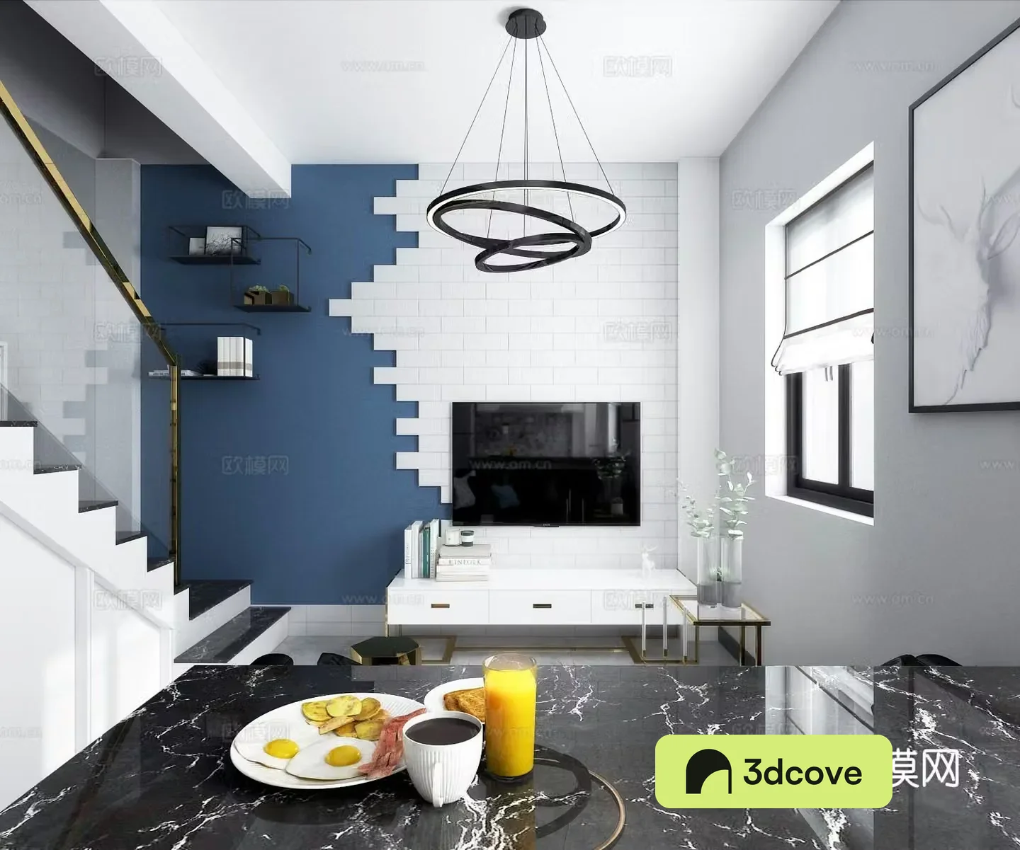Nordic LOFT apartment living room