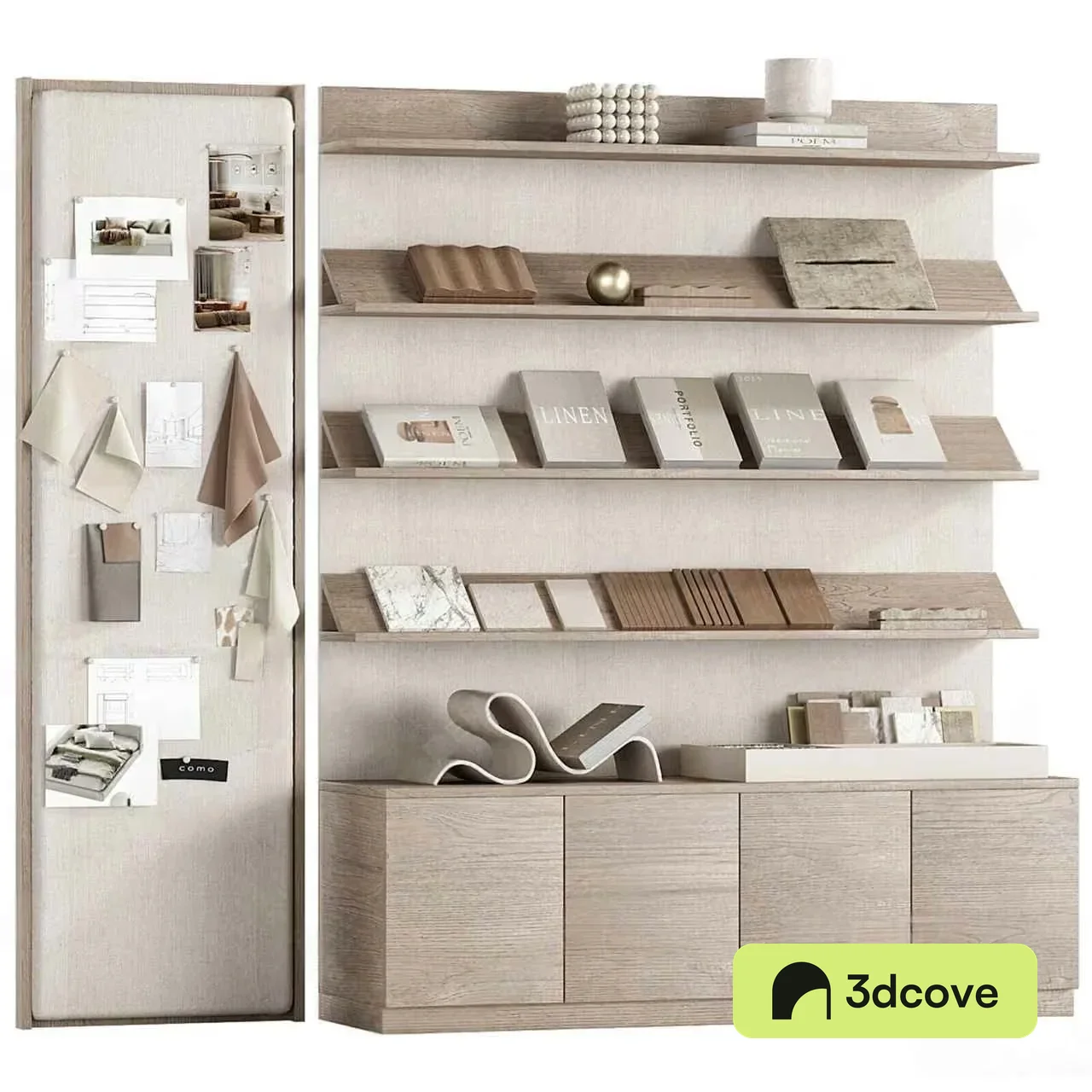 Modern Light-Colored Shelving