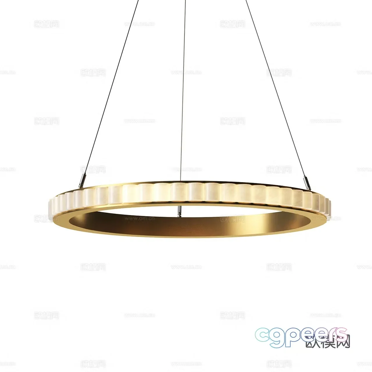 Avalon Italian light luxury chandelier metal chandelier marble chandelier translucent stone chandelier 3d model
