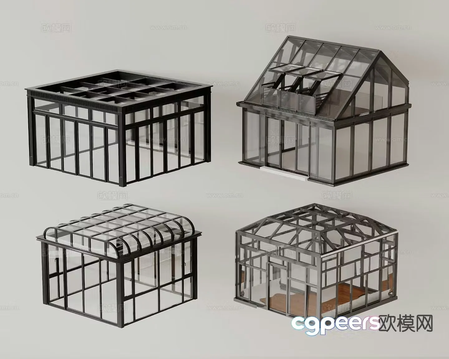 Modern sun room sun shed 3d model