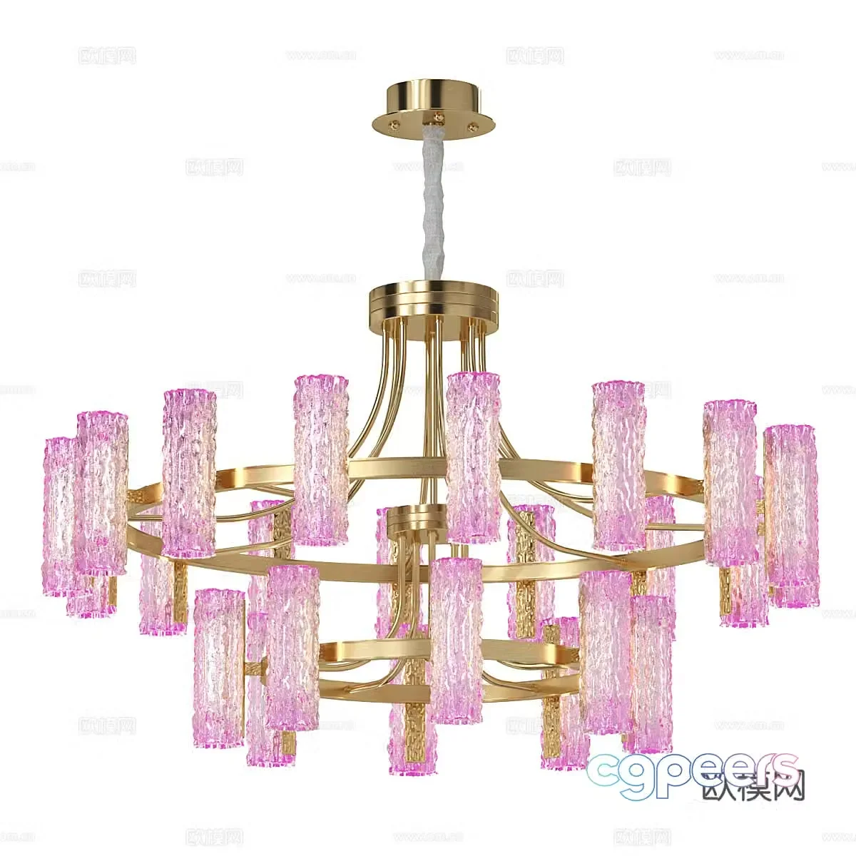 Modern simple light luxury chandeliers chandeliers simple chandeliers restaurant chandeliers glass chandeliers 3D model