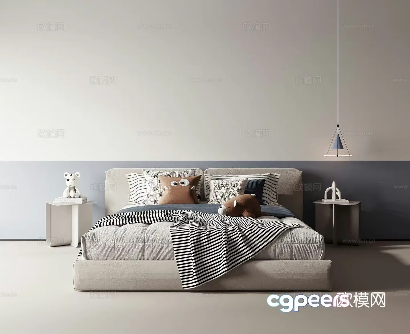 Children’s double bed 3d model