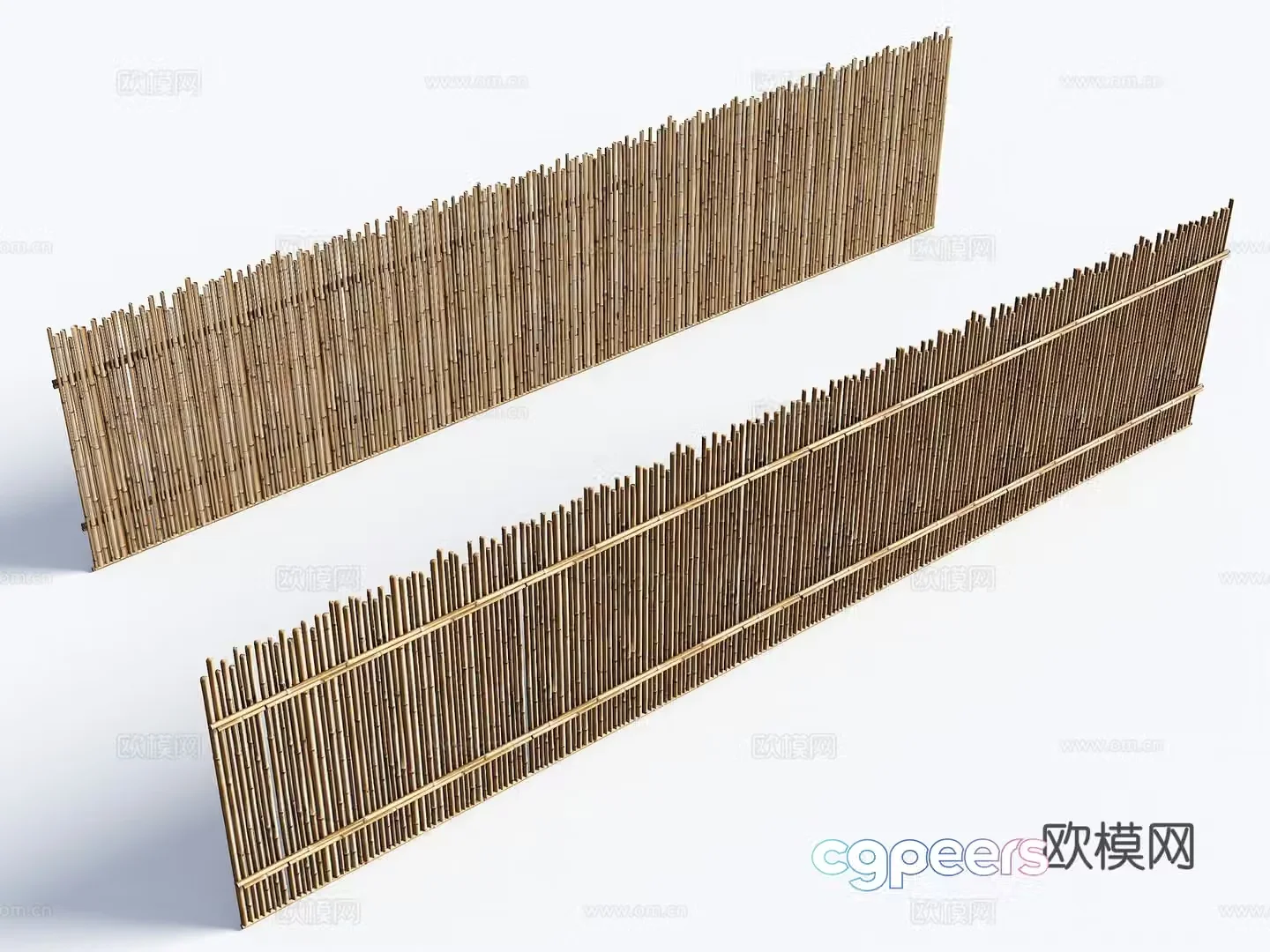 Chinese style bamboo fence bamboo fence partition courtyard fence fence fence fence 3d model