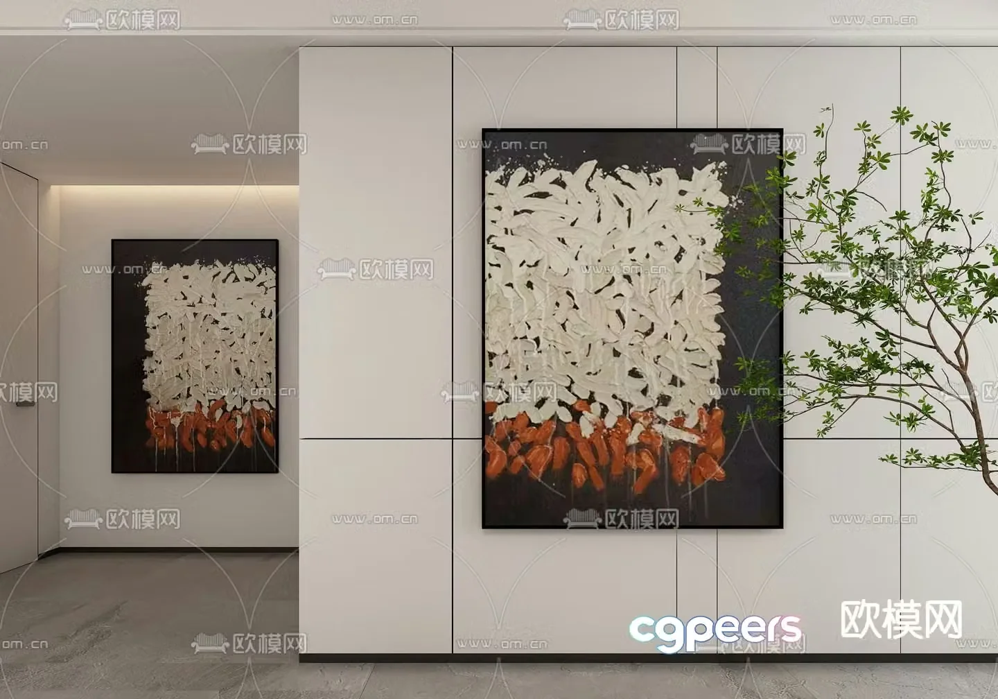 Texture painting Abstract painting Art painting 3d model