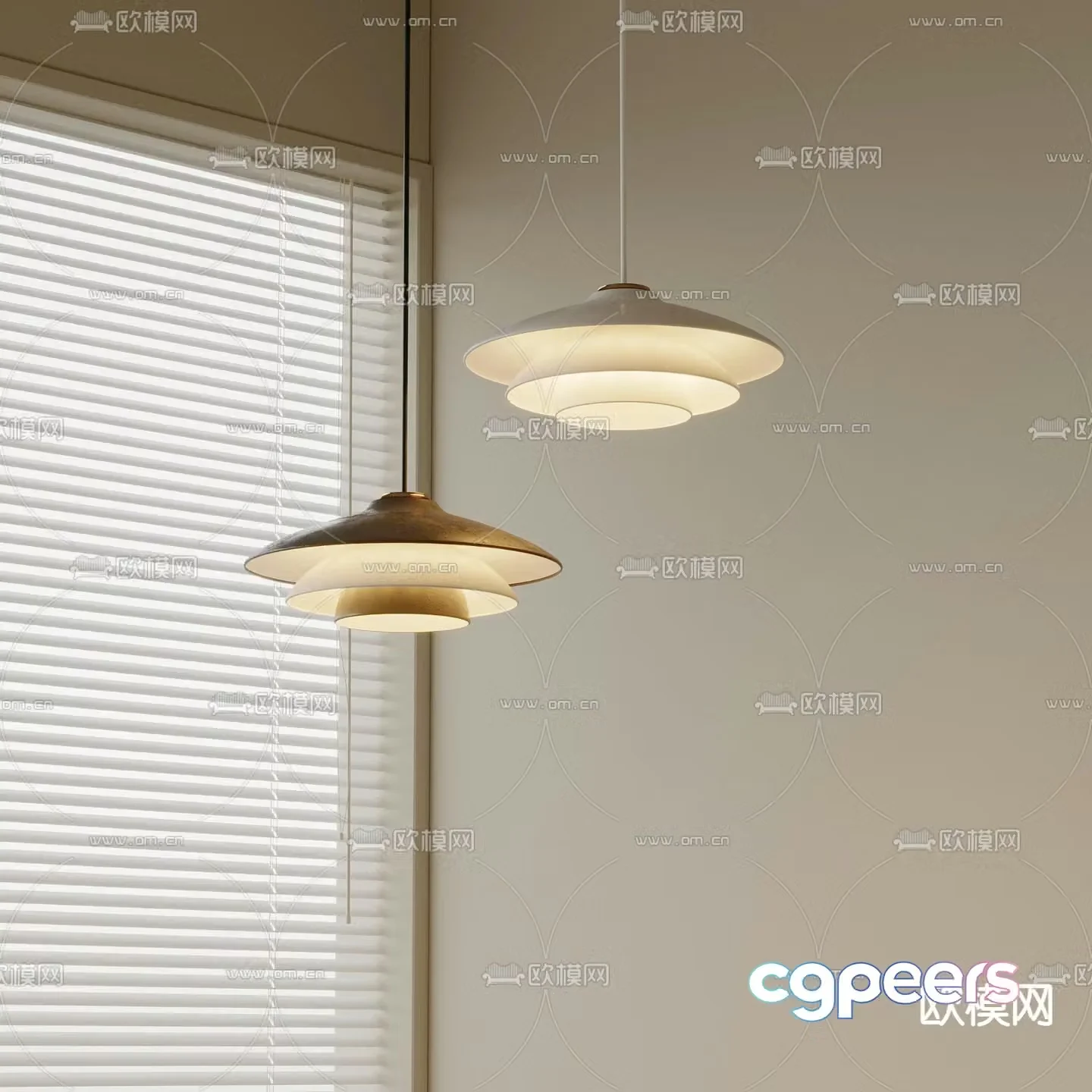 New Chinese style chandelier 3d model