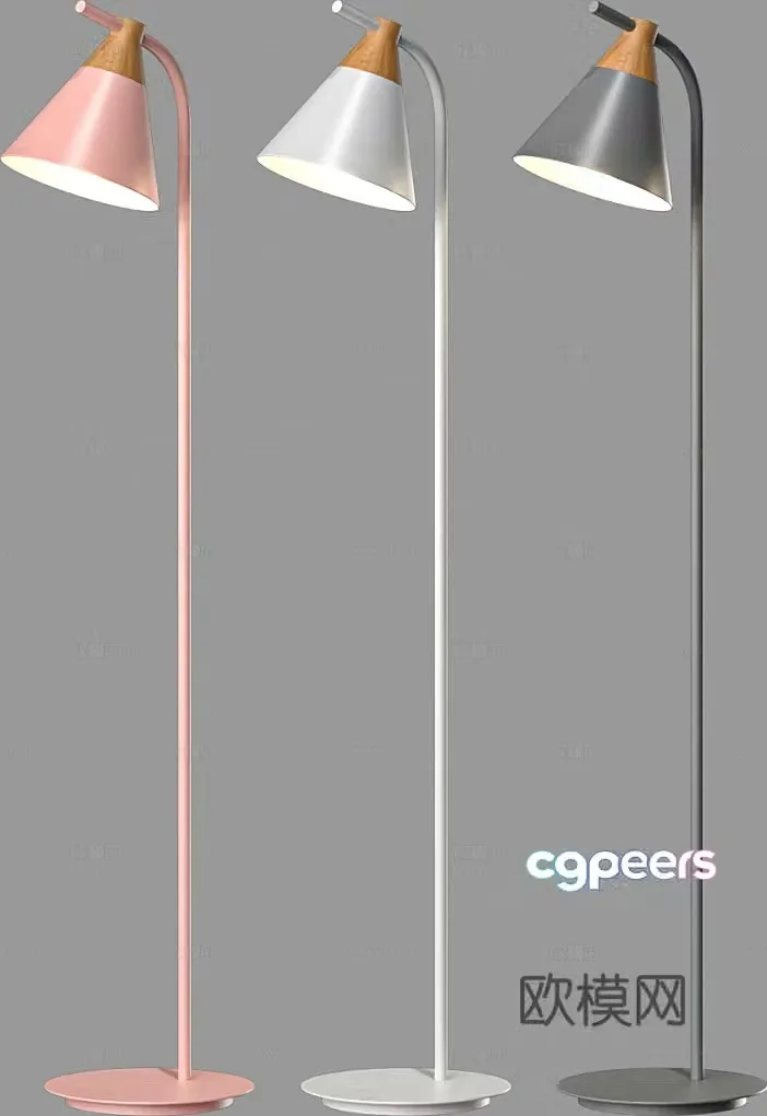Nordic floor lamp 3d model