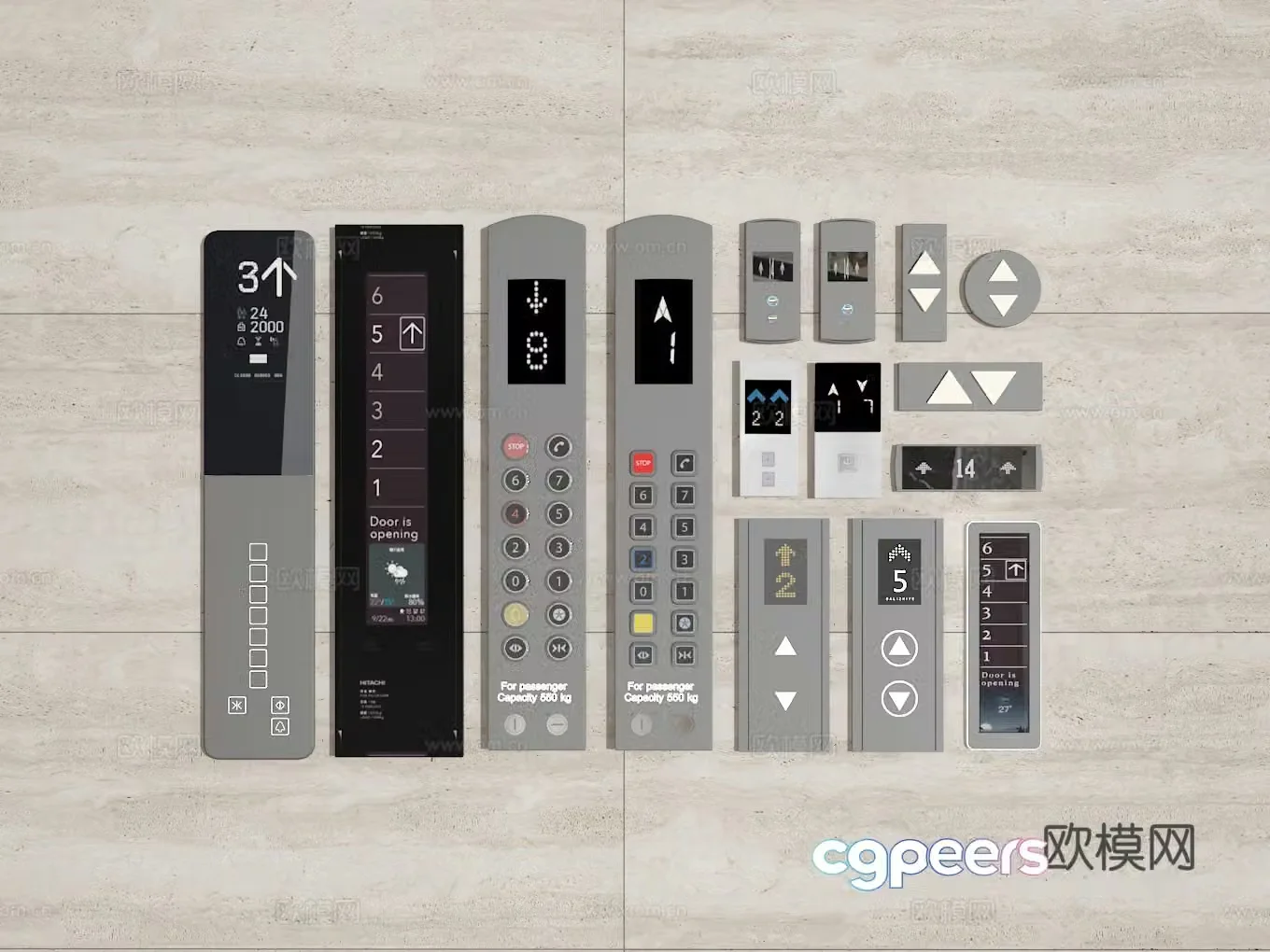 Elevator switch 3d model