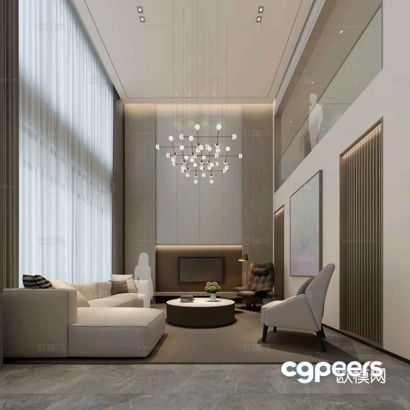 Modern living room Modern dining room Living and dining room Master bedroom Modern single chair Dining single chair Bar chair 3d model