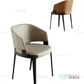 Dining chair single chair 3d model