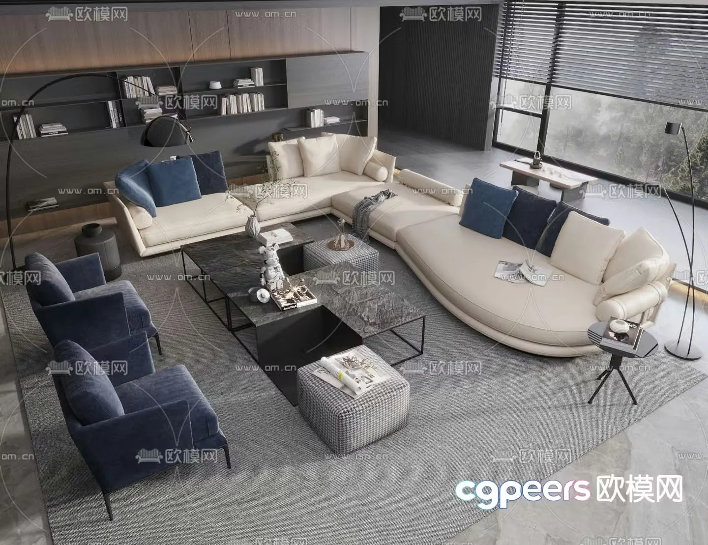 B&B Italia modular sofa 3d model