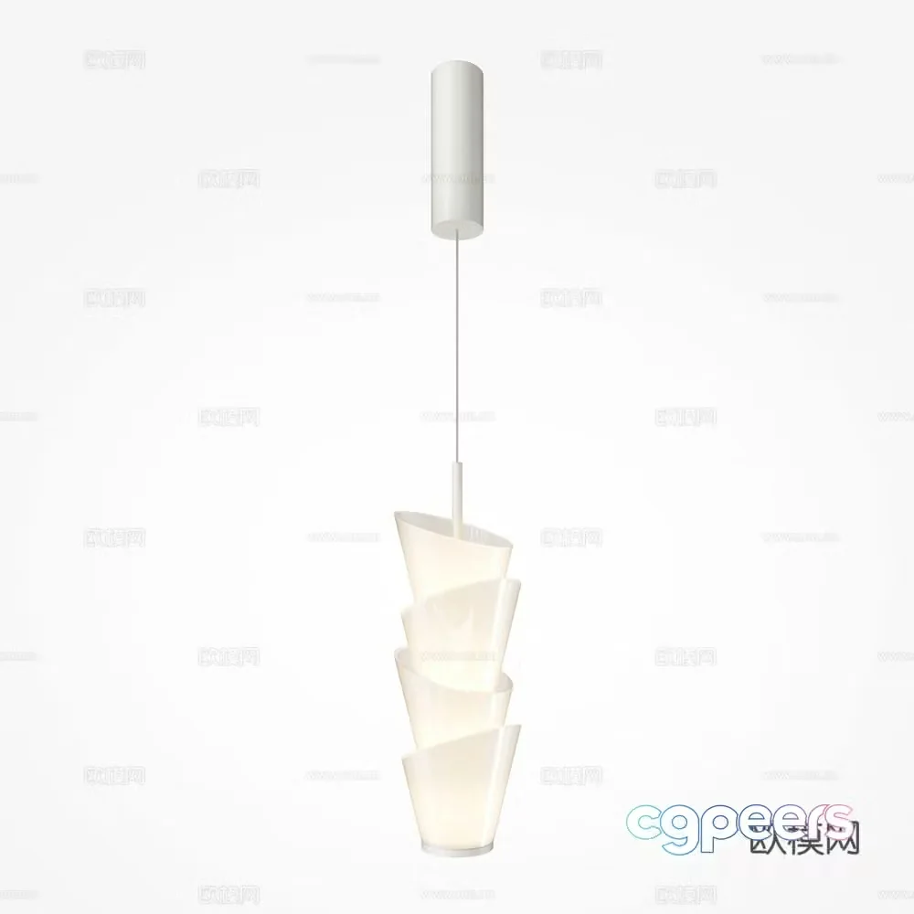 Modern creative chandeliers 3d model
