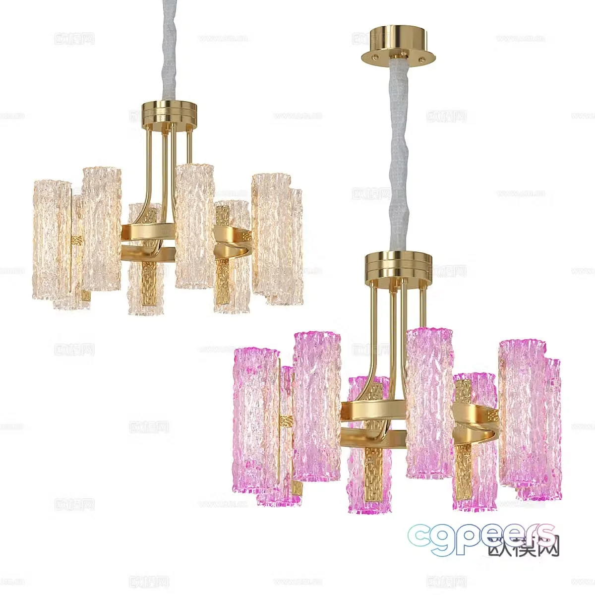 Modern simple chandeliers chandeliers simple chandeliers restaurant chandeliers glass chandeliers tinted chandeliers 3D model
