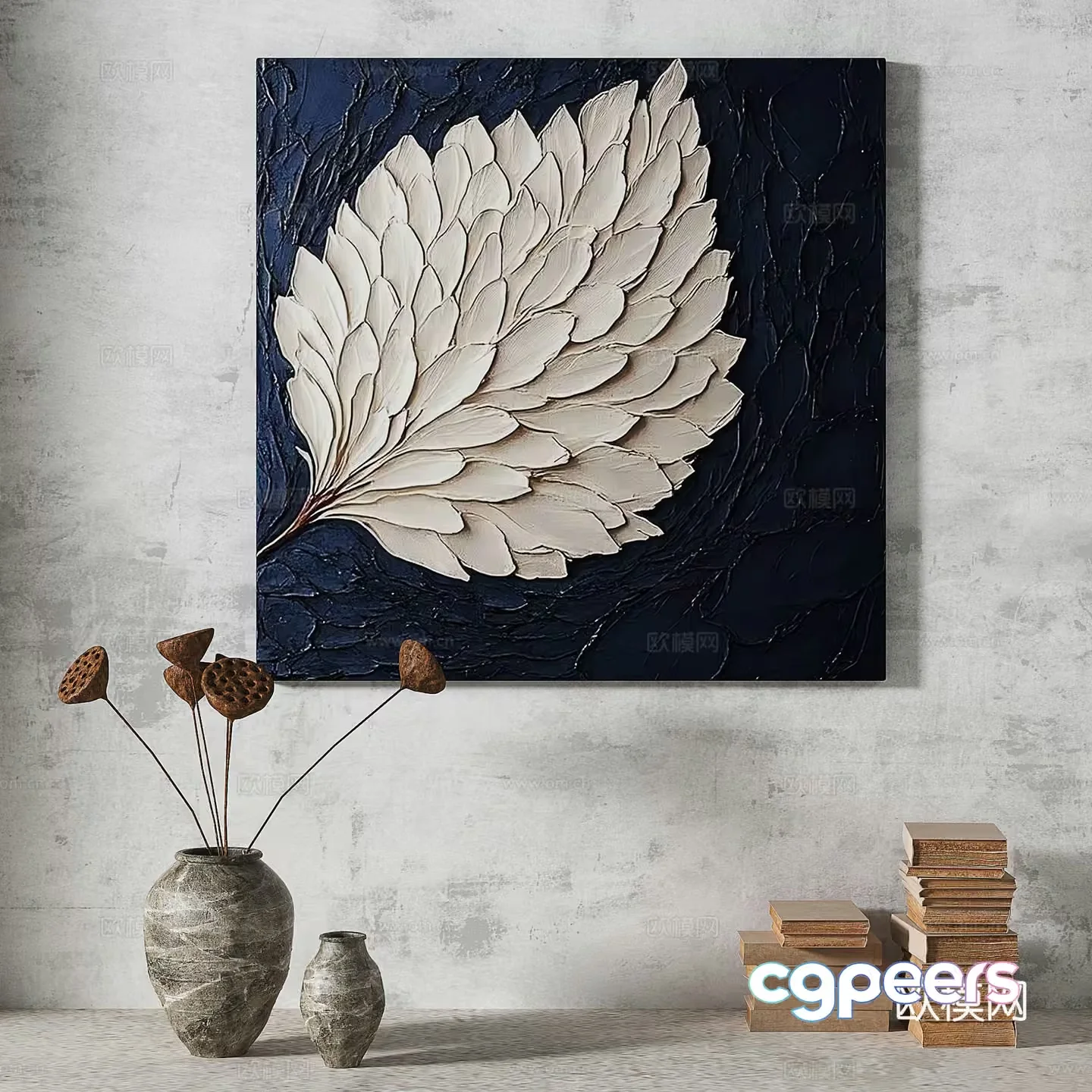 A Modern Art Piece 3D Model – 17656 – VRAY Render