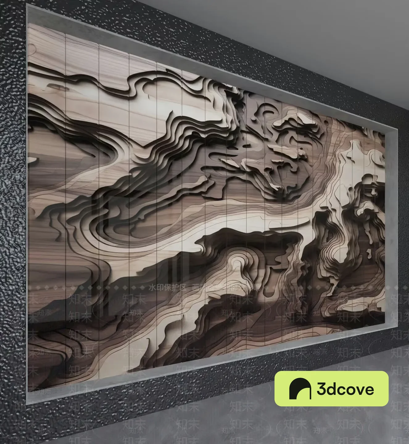 Modern Wood Art Piece