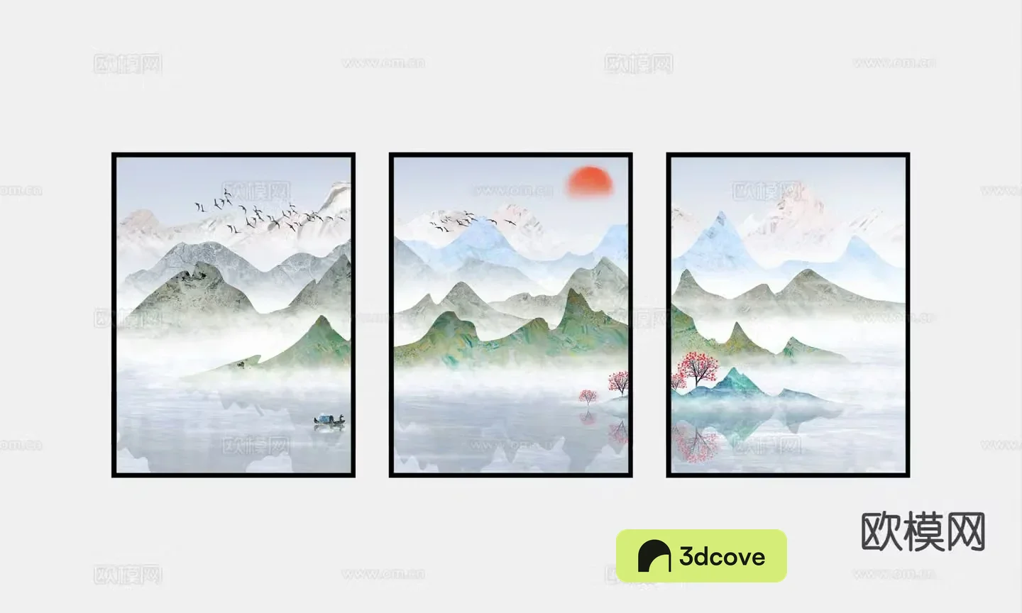 New Chinese style landscape painting decorative painting