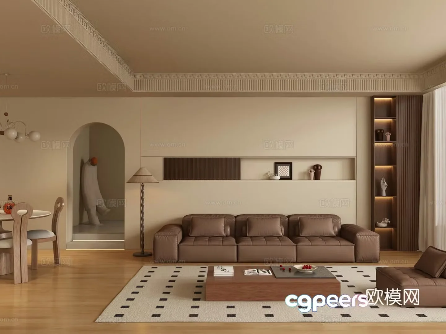 Medieval style living room 3D model