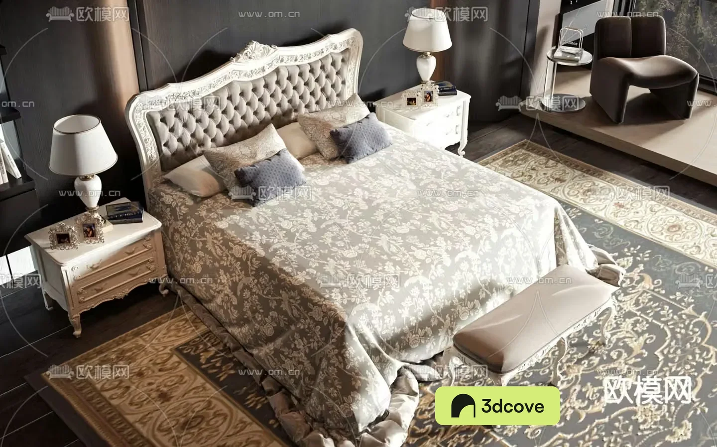 European double bed