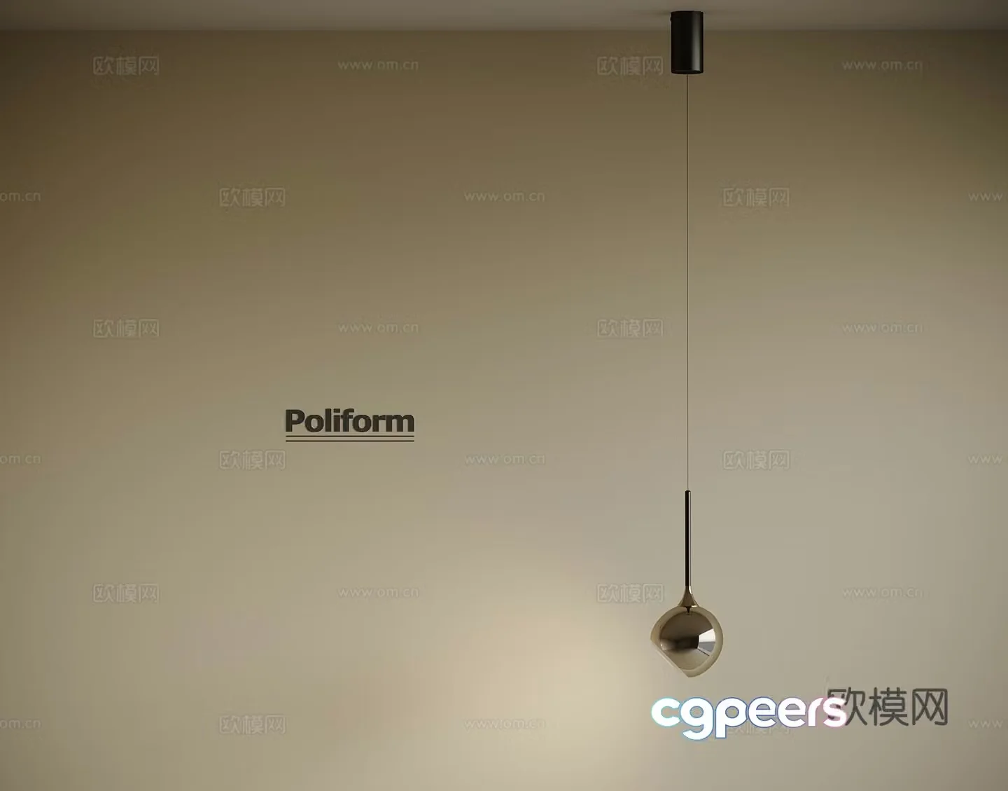 Modern metal chandeliers bedside chandeliers 3d model
