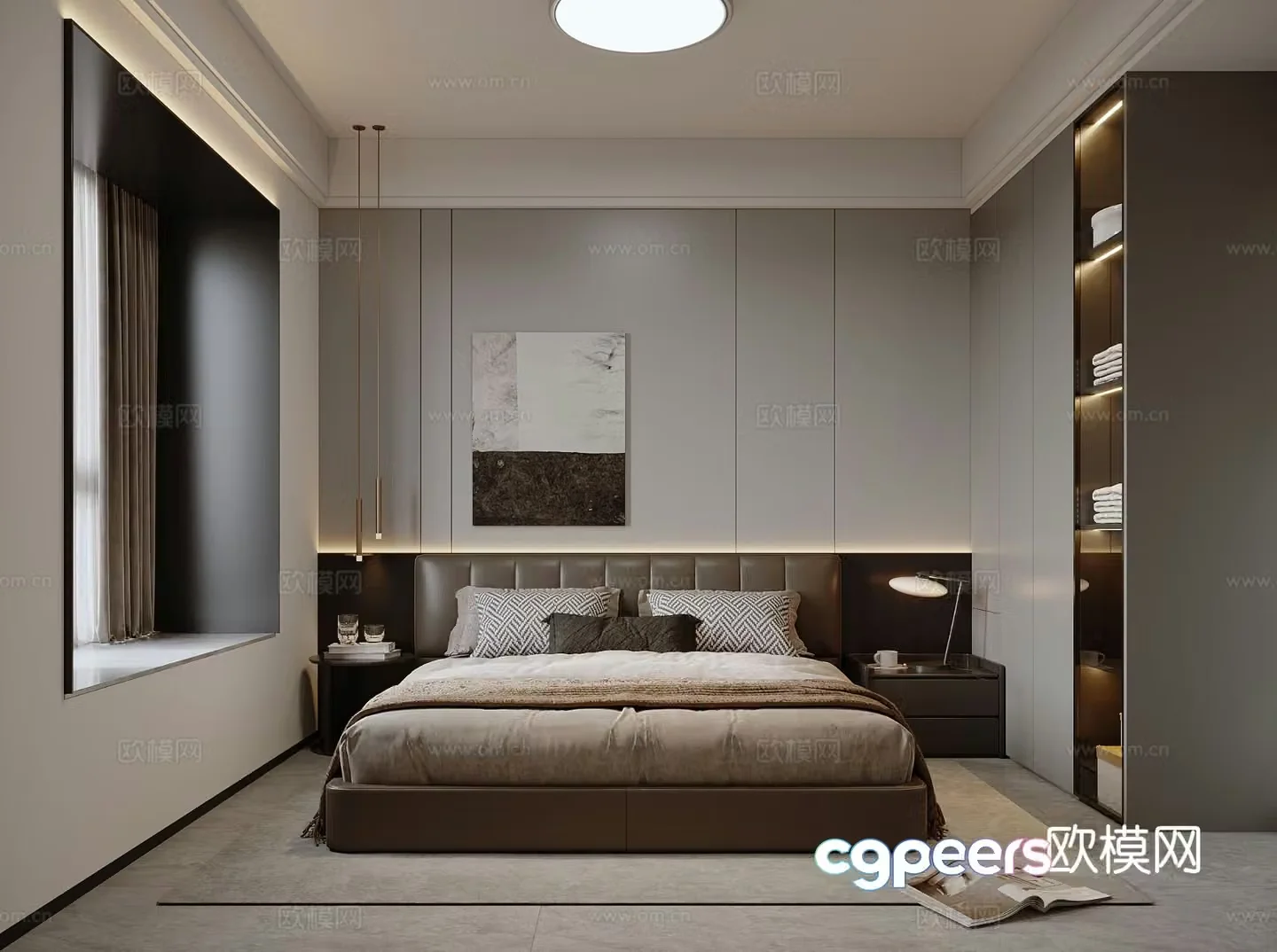 Modern bedroom Master bedroom Cloakroom 3d model