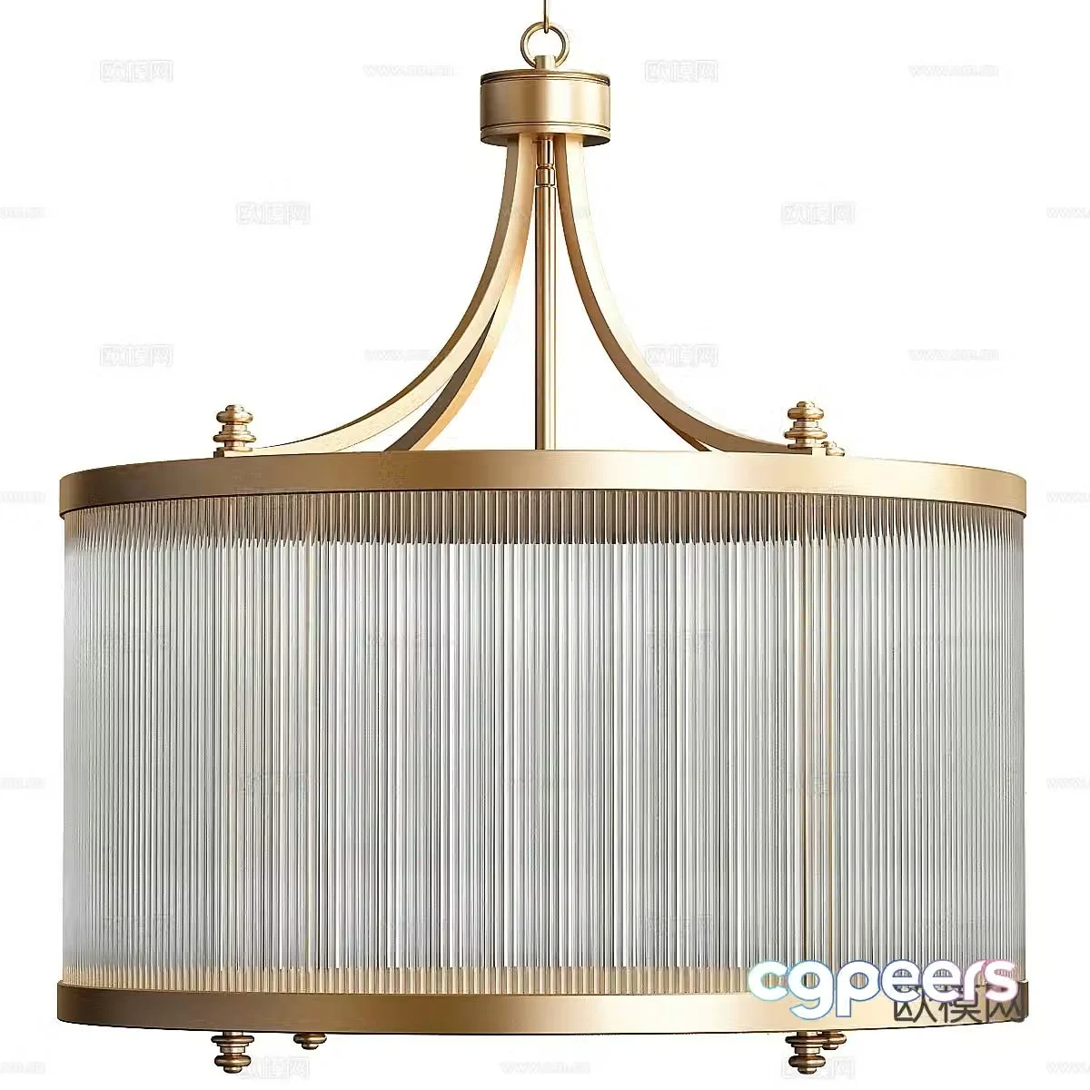 Light luxury chandelier art chandelier hall chandelier 3D model