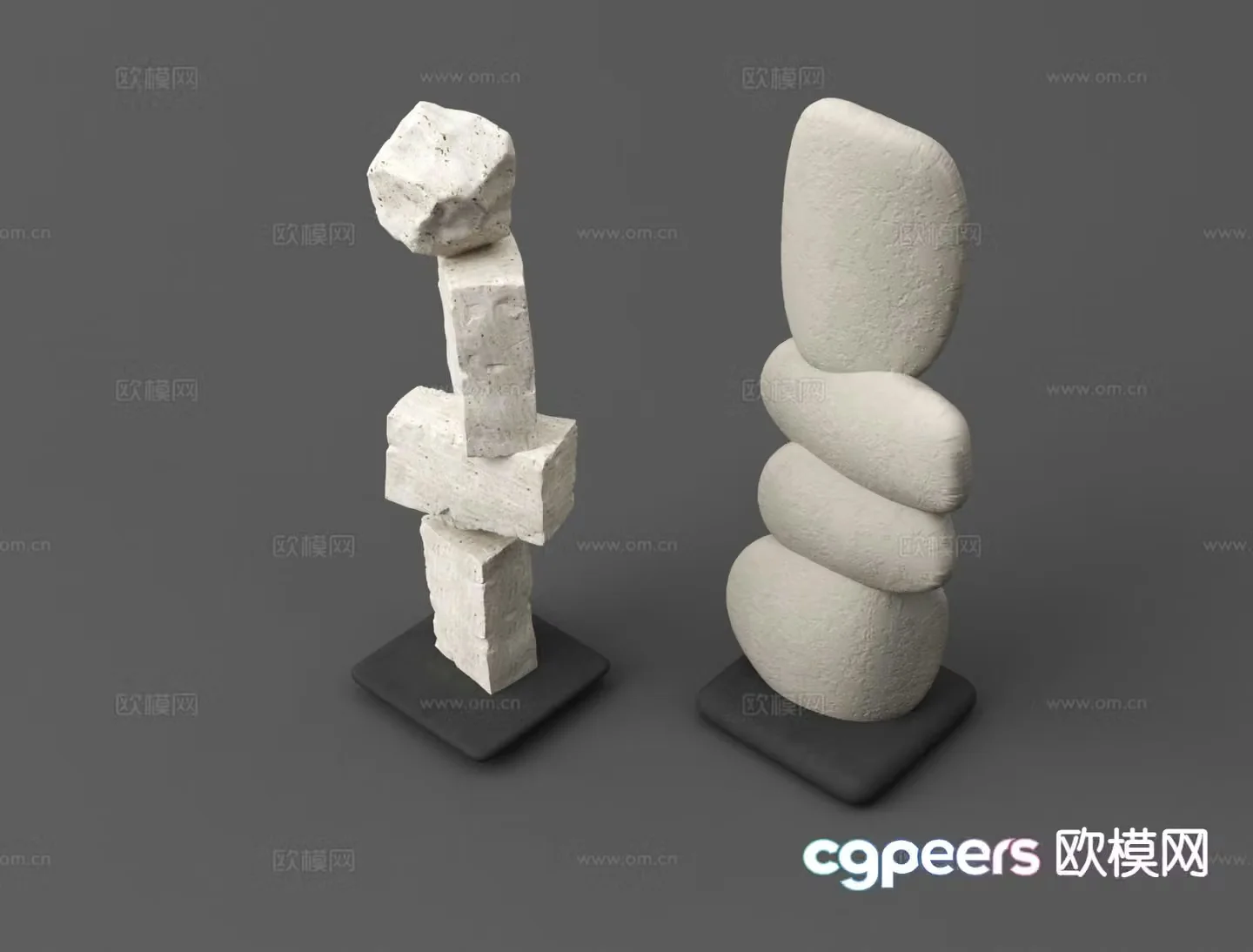 Plaster sculpture art ornament 3d model