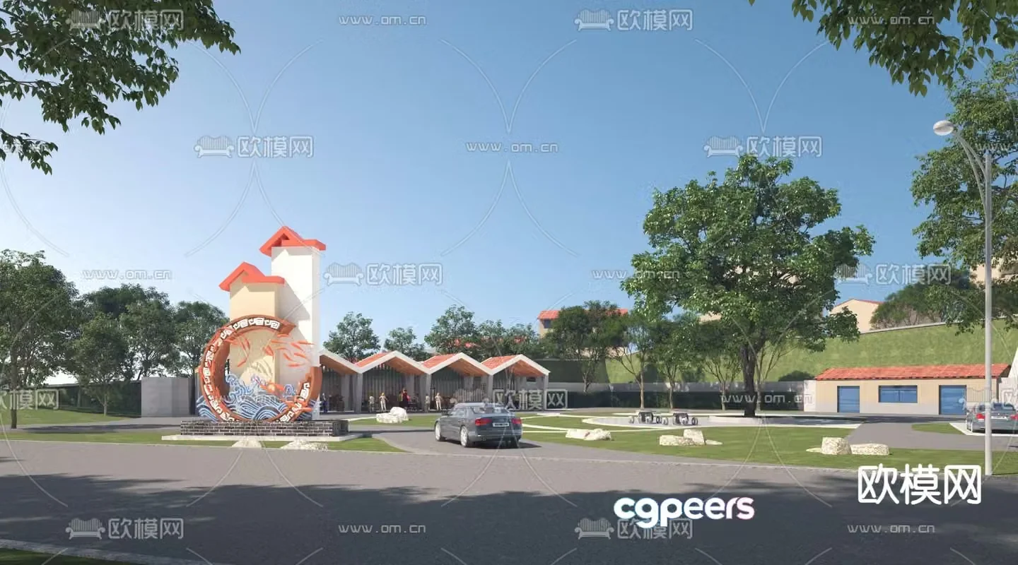 Rural Revitalization Park 3d model