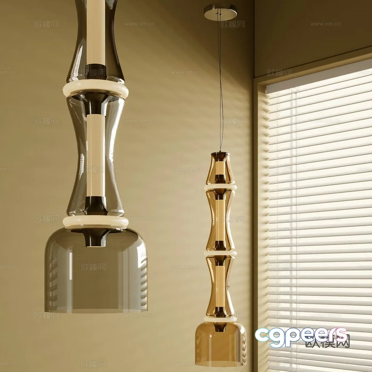 French chandeliers 3d model