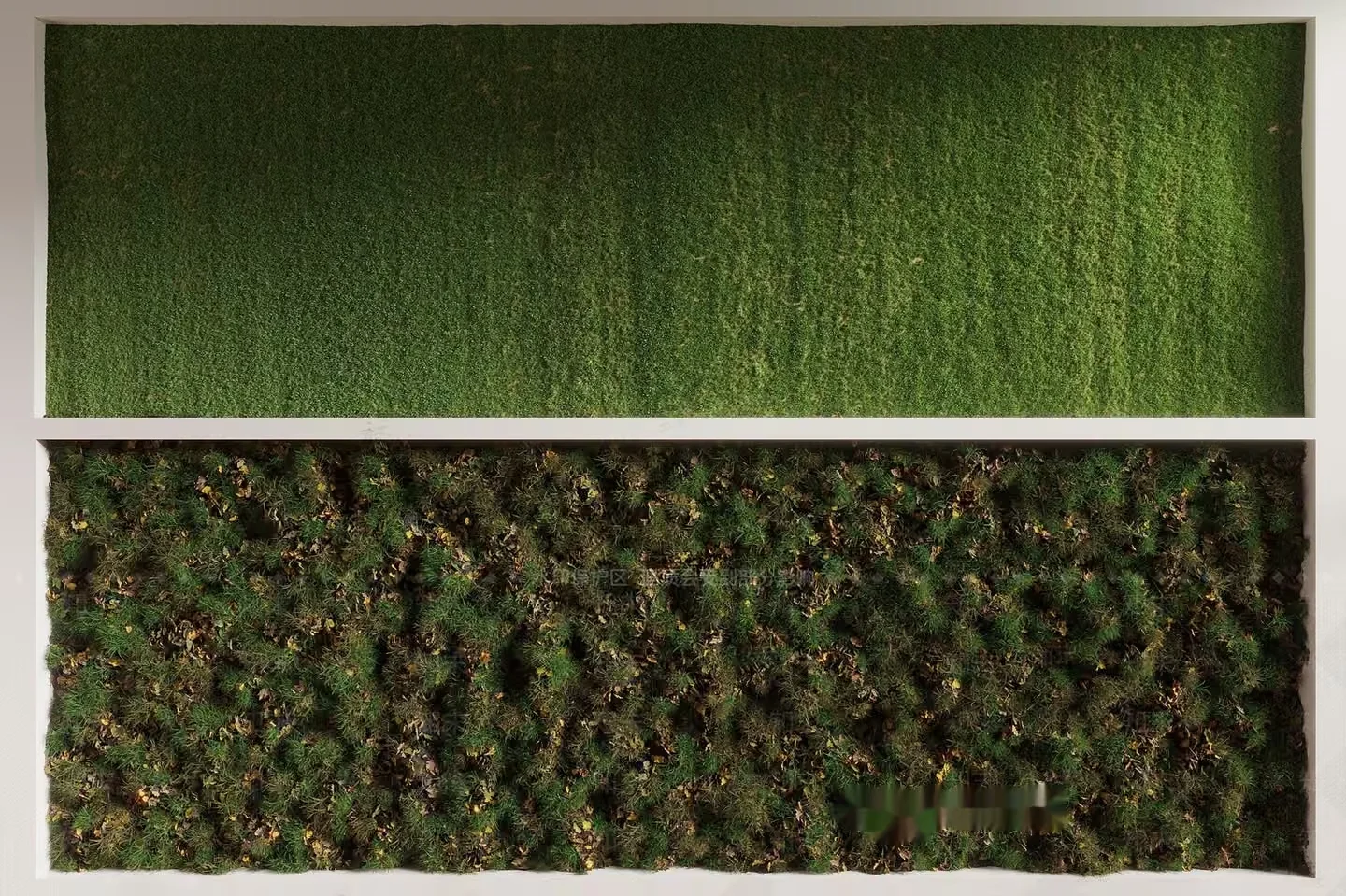 A Green Wall With A Moss-Like Texture 3D Model – 6115 – VRAY Render