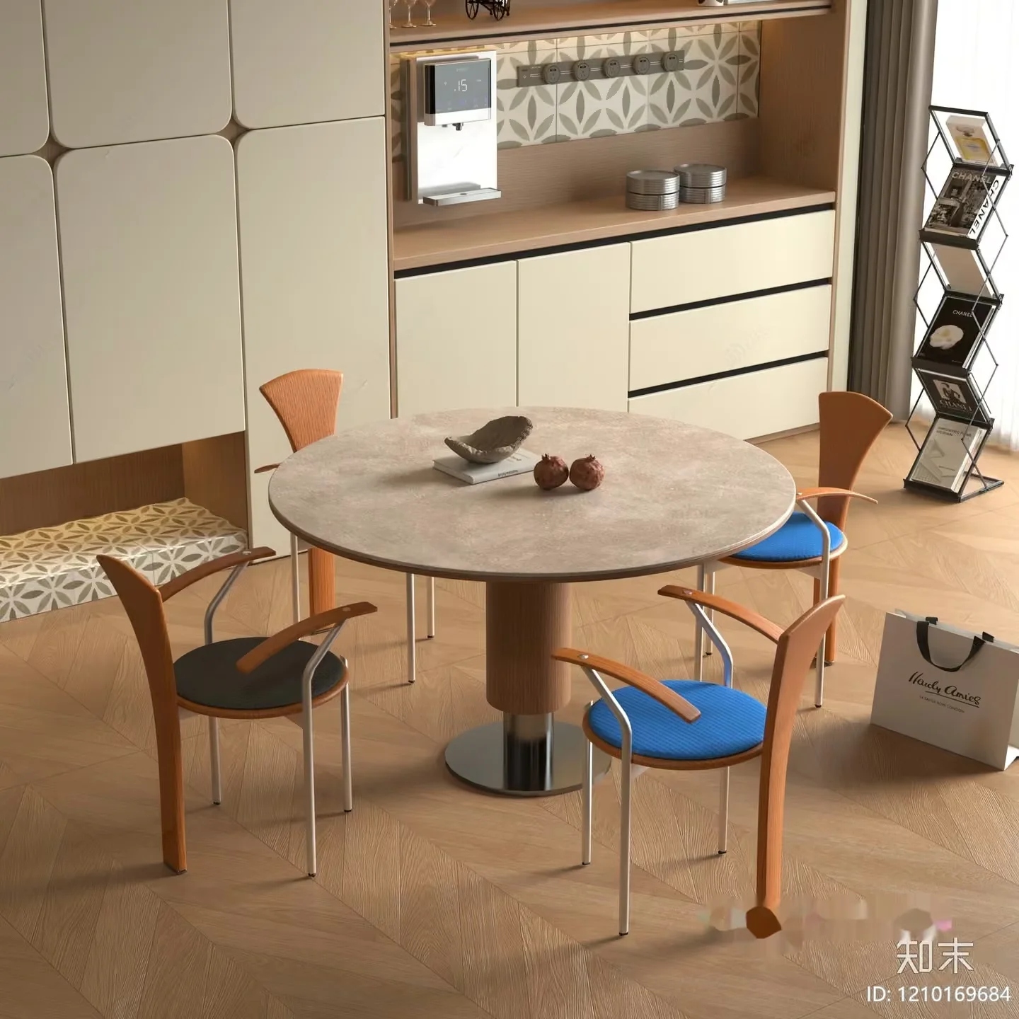 Modern Dining Room 3D Model – 4795 – VRAY Render