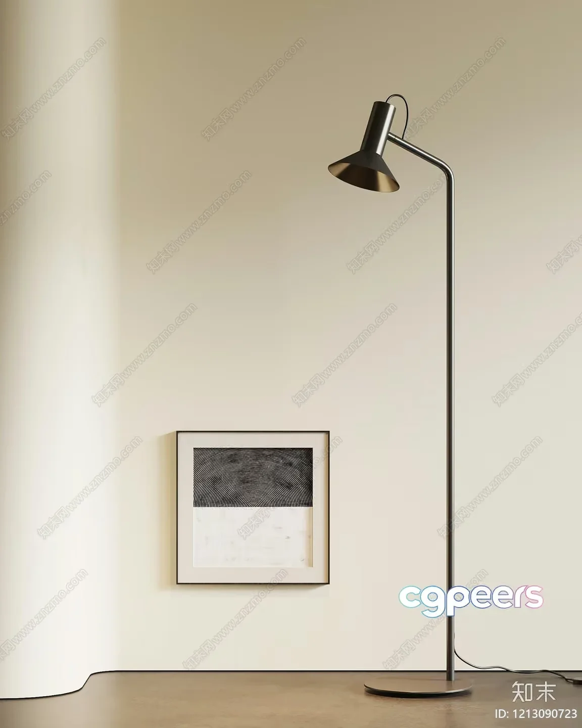 A Floor Lamp 3D Model – 16068 – VRAY Render