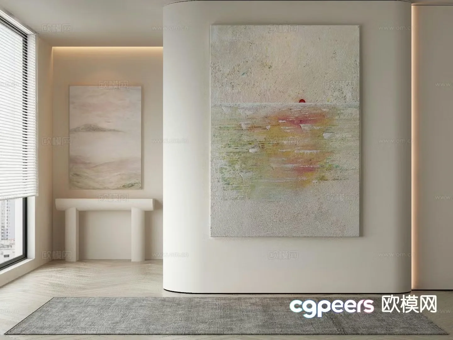 Decorative painting texture painting hanging painting 3d model