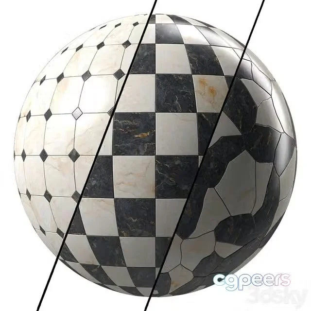 3ds Max Free – Marble Tile Materials 15- Marble Mixed by Stone – Pbr 4k Seamless