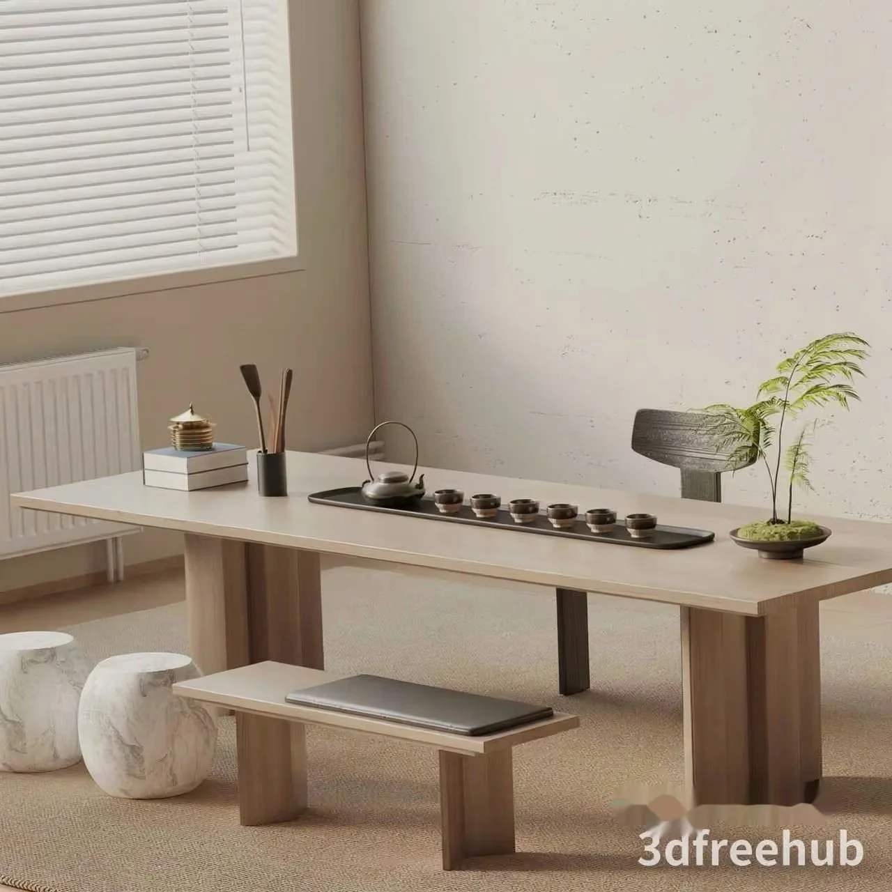 Minimalist Office Space 3D Model – 19854 – VRAY Render