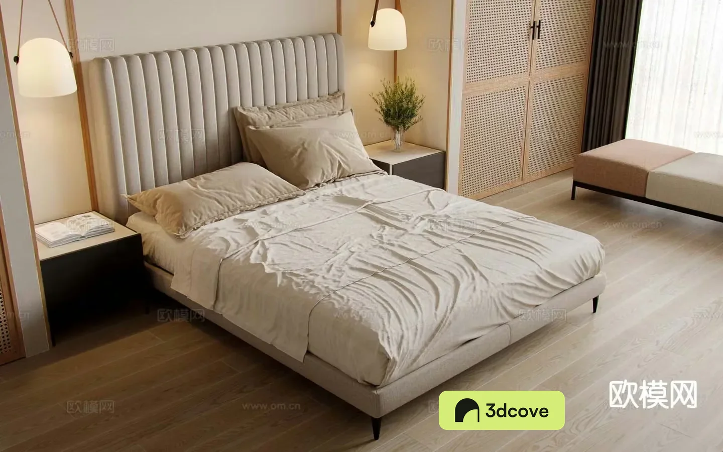 Modern double bed