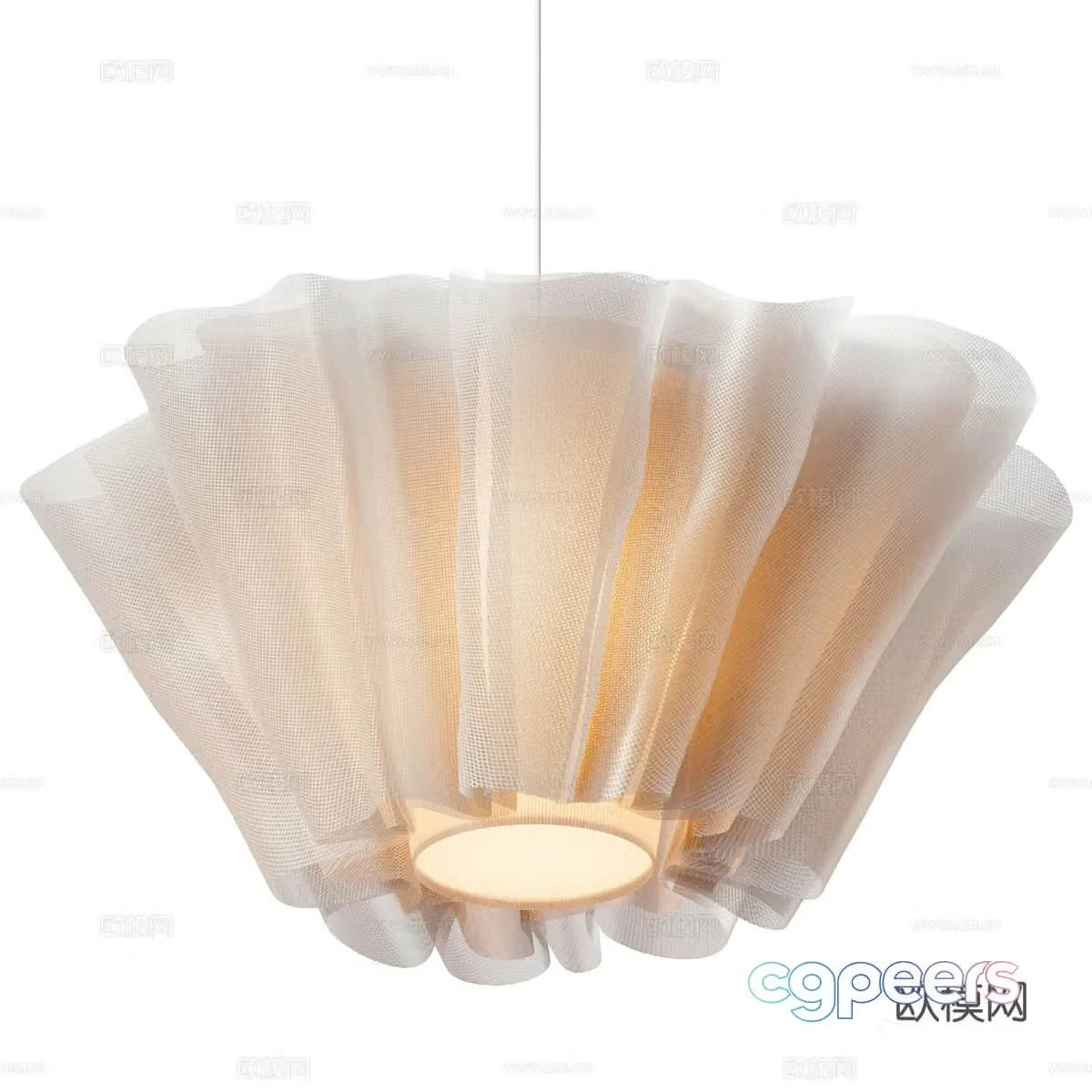 Modern light luxury decorative chandeliers 3d model