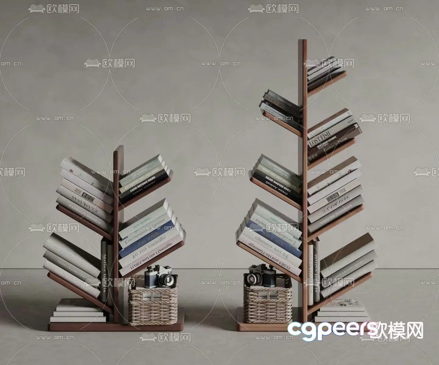 Bookshelf Storage rack 3D model